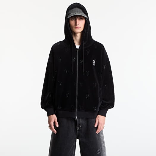 Sweatshirt Playboy x FTSHP Velvet Hoodie Black
