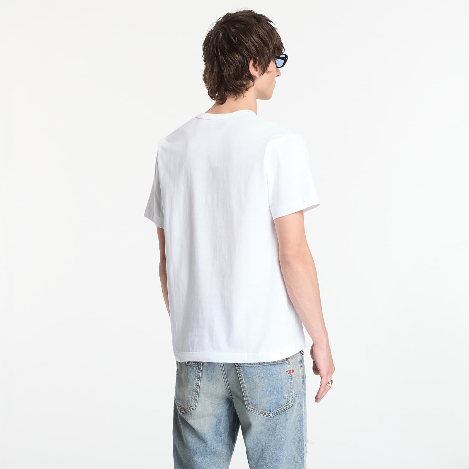 T-shirts Comme des Garçons PLAY T-Shirt Red Emblem Knit UNISEX White
