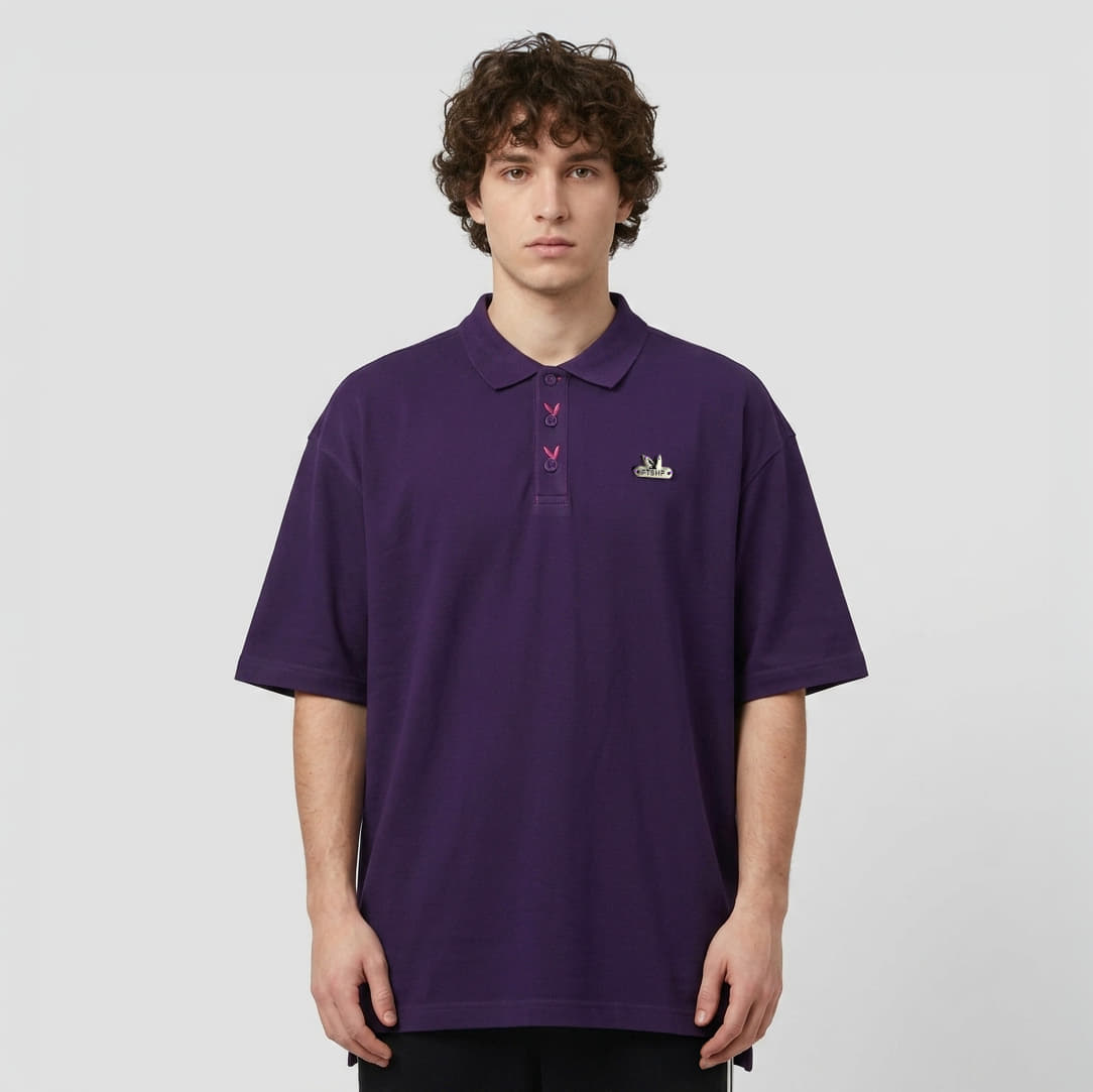 Magliette da uomo Playboy x FTSHP Short Sleeve Polo Purple