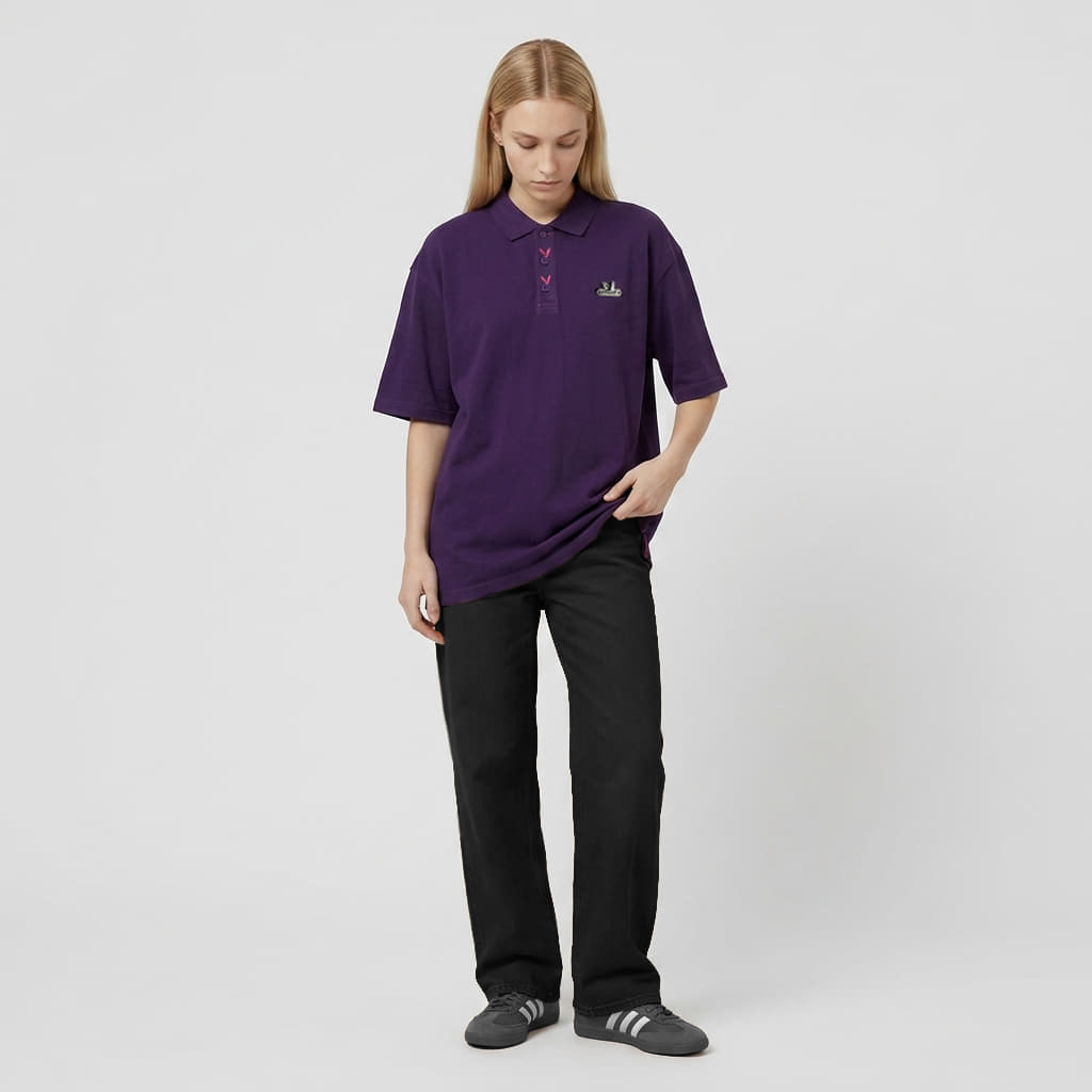 Magliette da uomo Playboy x FTSHP Short Sleeve Polo Purple
