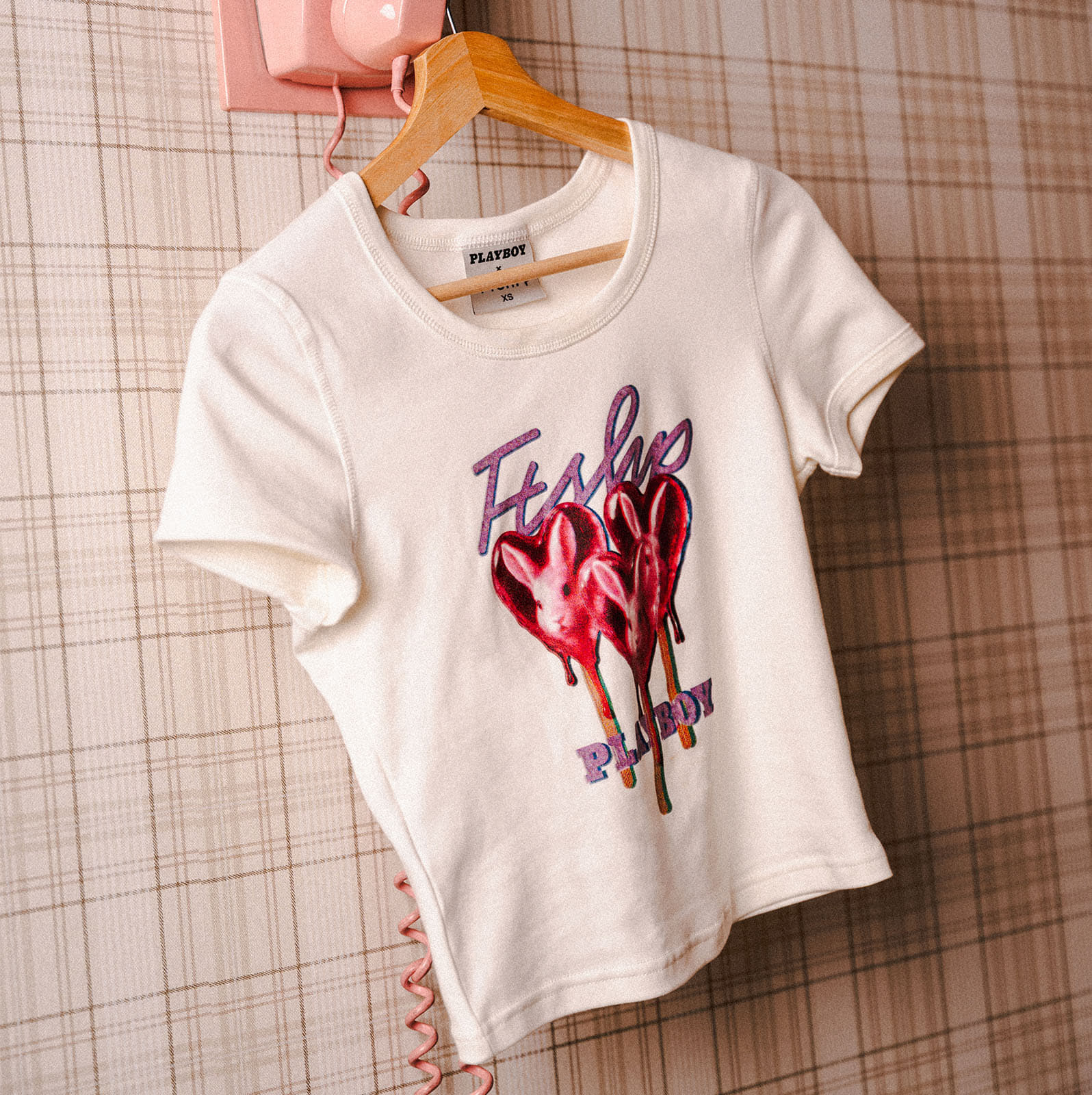 T-shirts Playboy x FTSHP Girls Shrunk Tee Lollies Off-White
