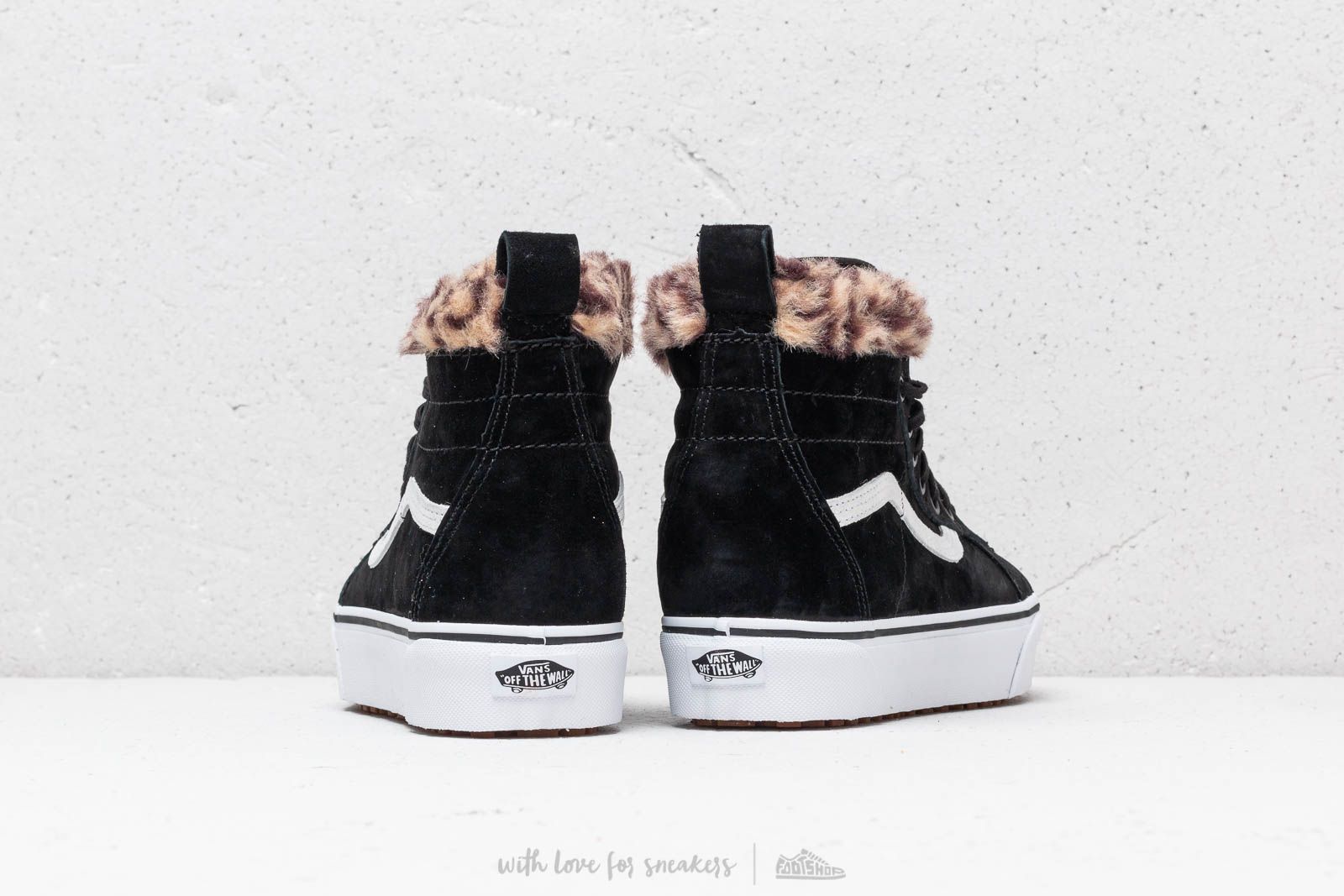 Women s shoes Vans SK8 Hi Platform MTE Black Leopard Fur Footshop