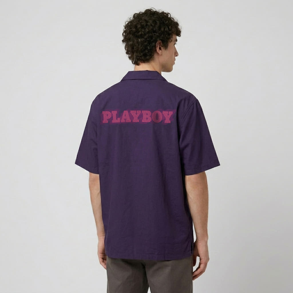 Vīriešu krekli Playboy x FTSHP Camp Shirt Purple