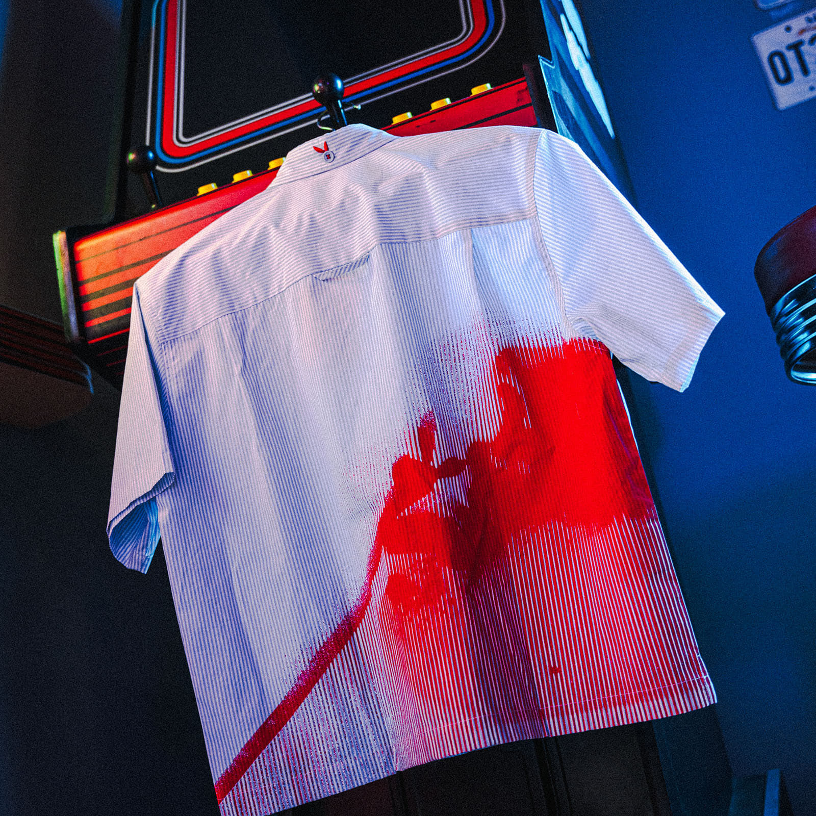 Vīriešu krekli Playboy x FTSHP Work Shirt Blue Stripes