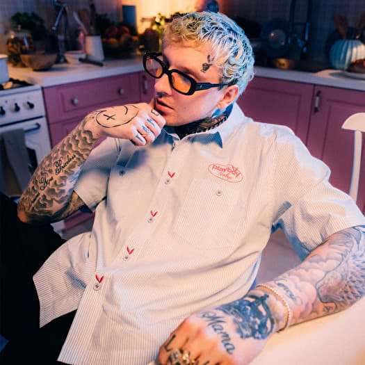 Playboy x FTSHP Work Shirt Blue Stripes | Footshop