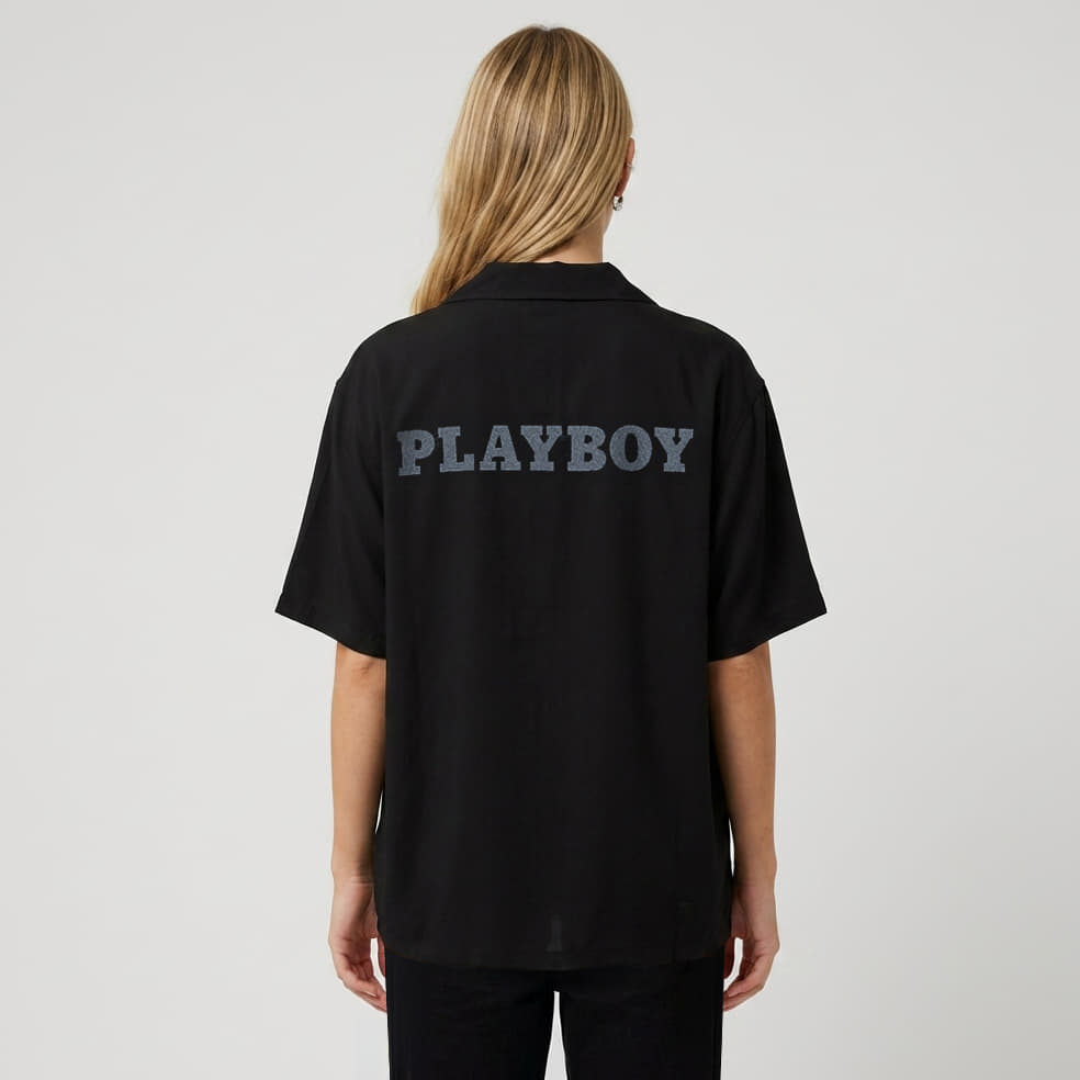 Vīriešu krekli Playboy x FTSHP Camp Shirt Black