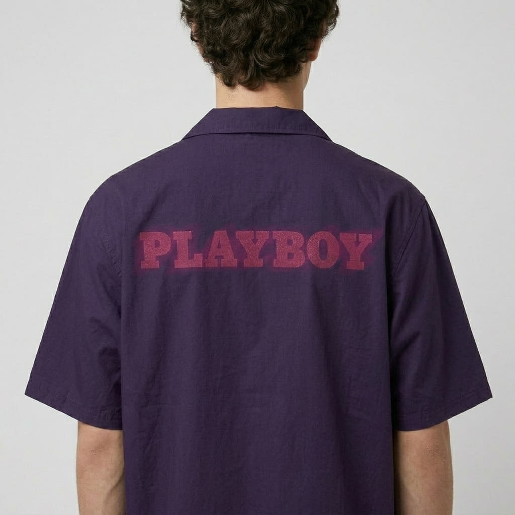 Vīriešu krekli Playboy x FTSHP Camp Shirt Purple