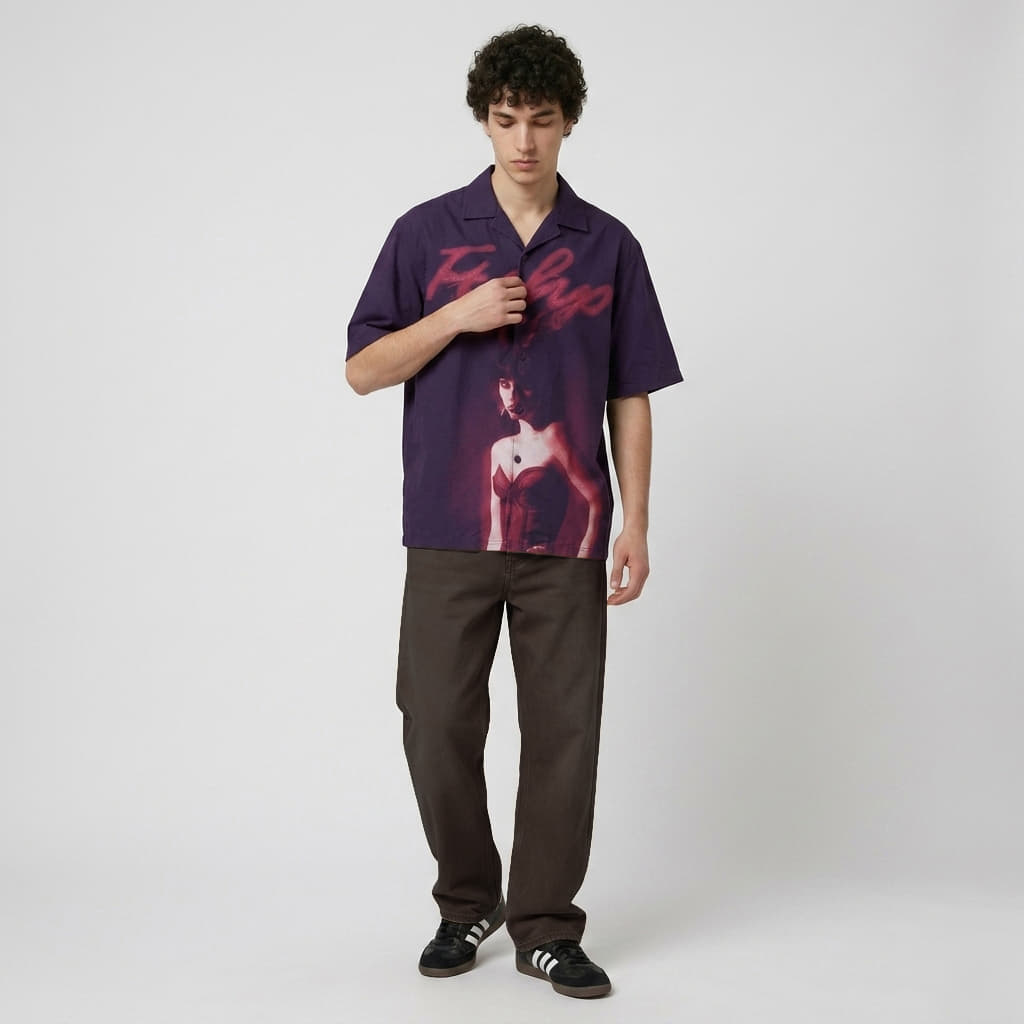 Vīriešu krekli Playboy x FTSHP Camp Shirt Purple