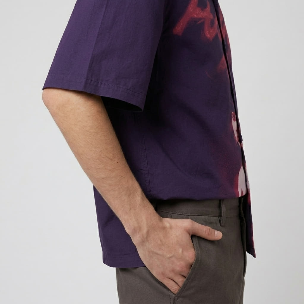 Vīriešu krekli Playboy x FTSHP Camp Shirt Purple