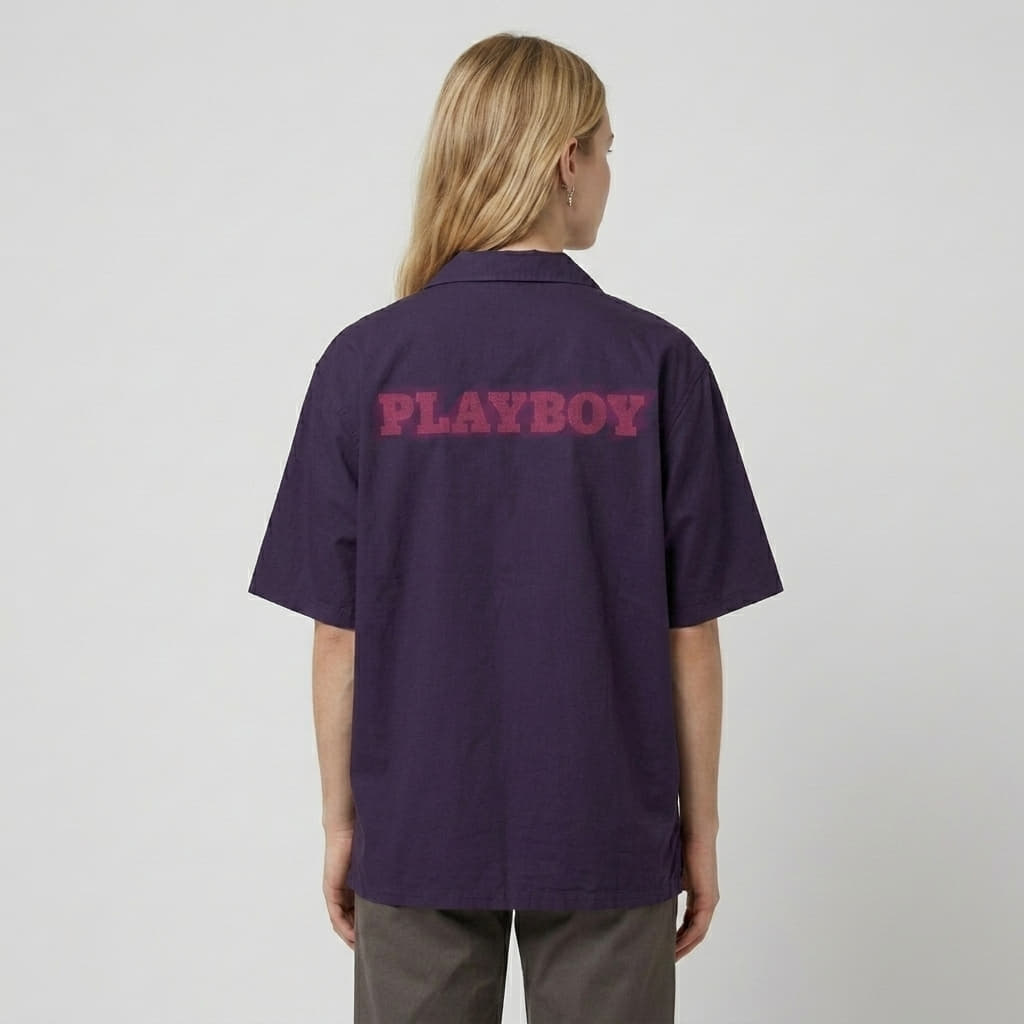 Vīriešu krekli Playboy x FTSHP Camp Shirt Purple