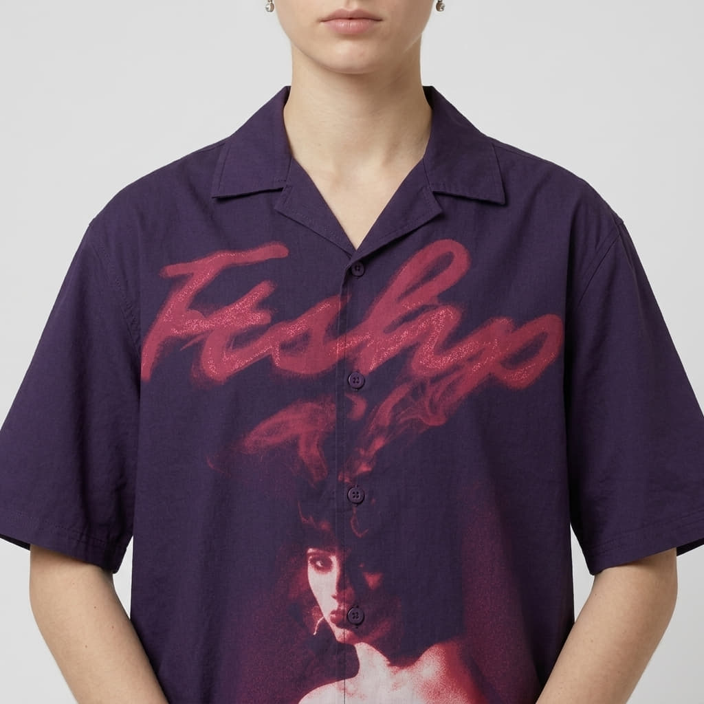 Vīriešu krekli Playboy x FTSHP Camp Shirt Purple