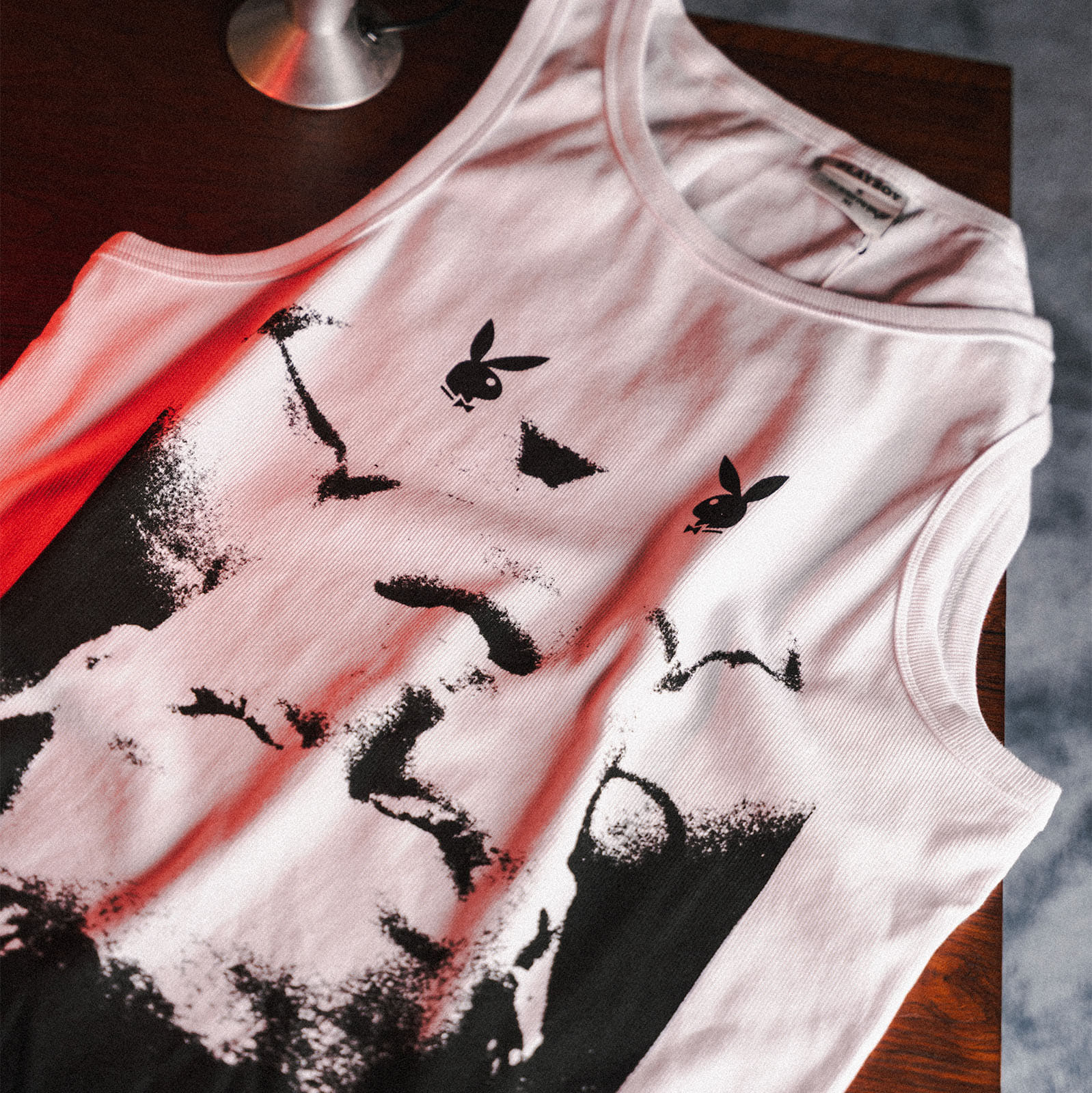 Liemenės Playboy x FTSHP Girls Rib Tank Top Portrait White