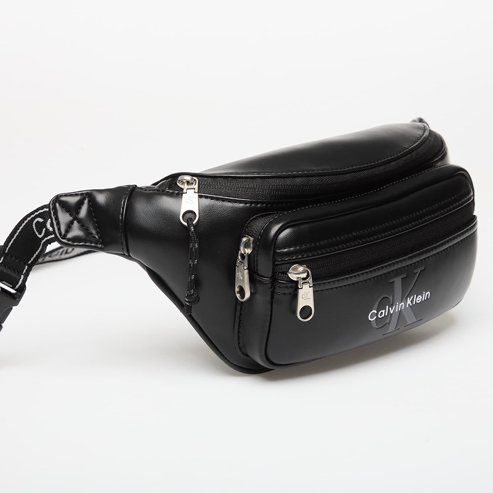 Мужские поясные сумки Calvin Klein Bold Logo Webbing Waistbag Black