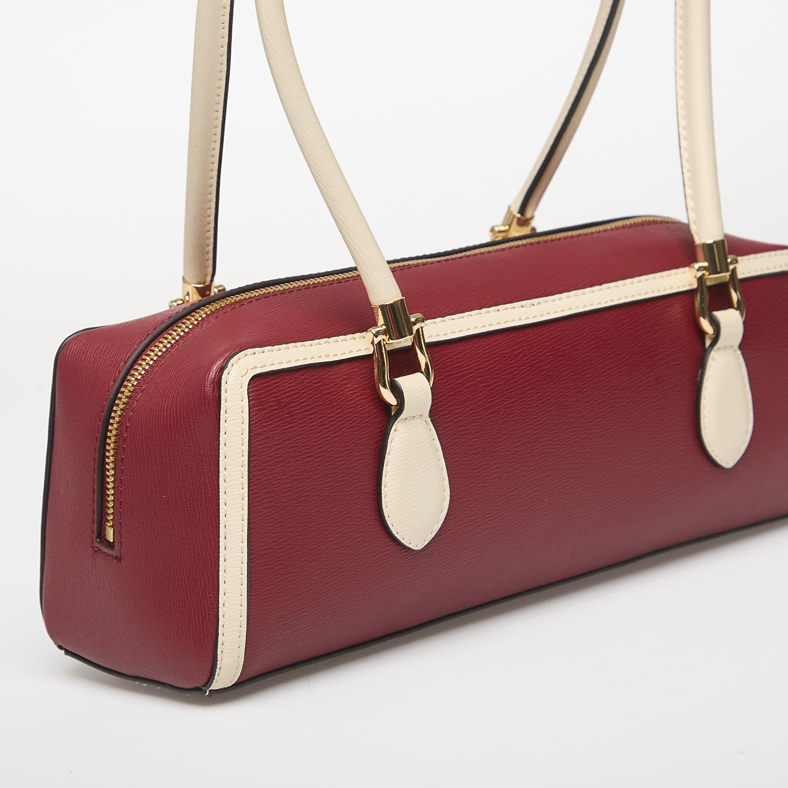 Handbags Tommy Hilfiger Grace Shoulder Bag Col Block Velvet Maroon