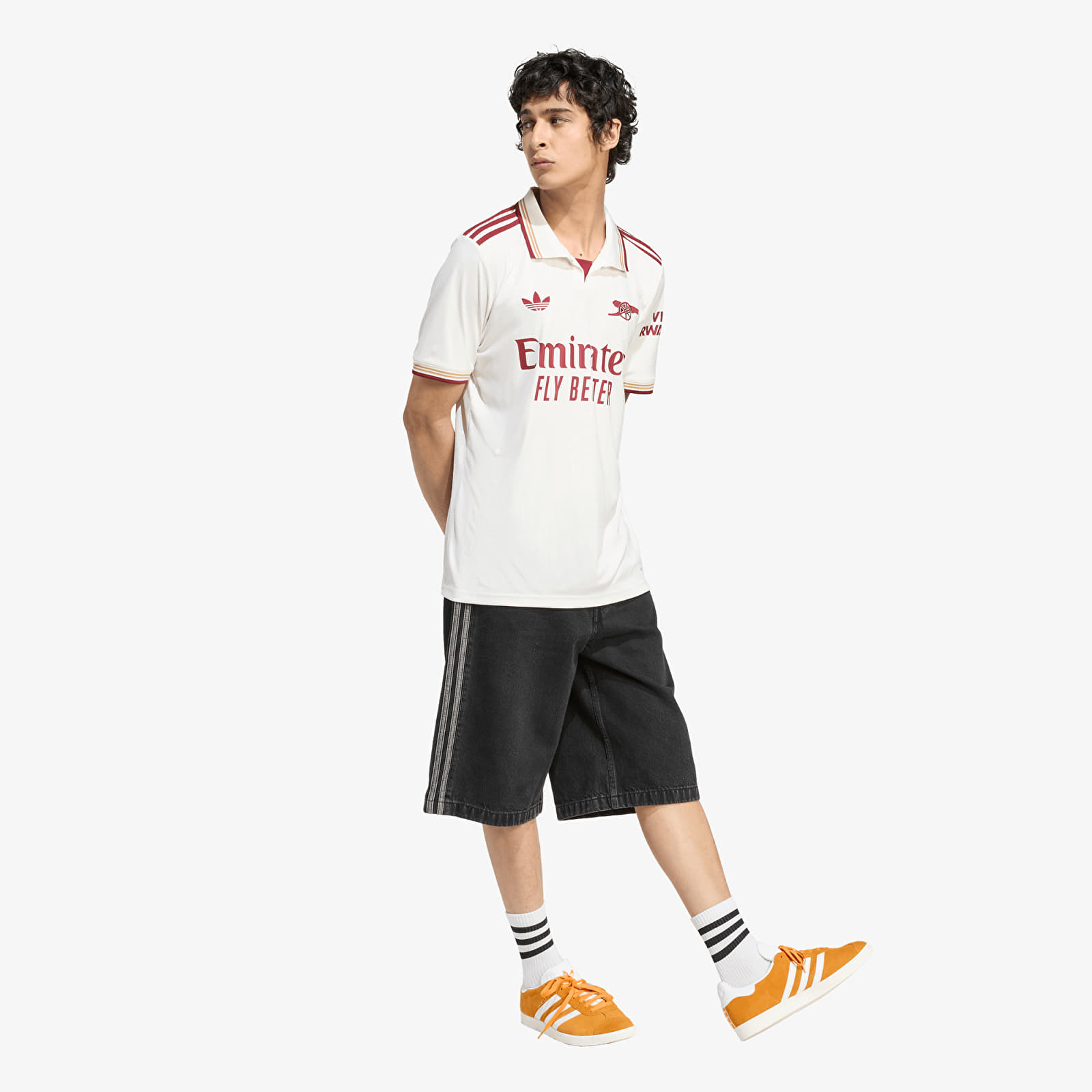 Dotjeran adidas Arsenal FC 25/26 Third Men's Football Jersey Cloud White/ Team Coll Burgundy 2