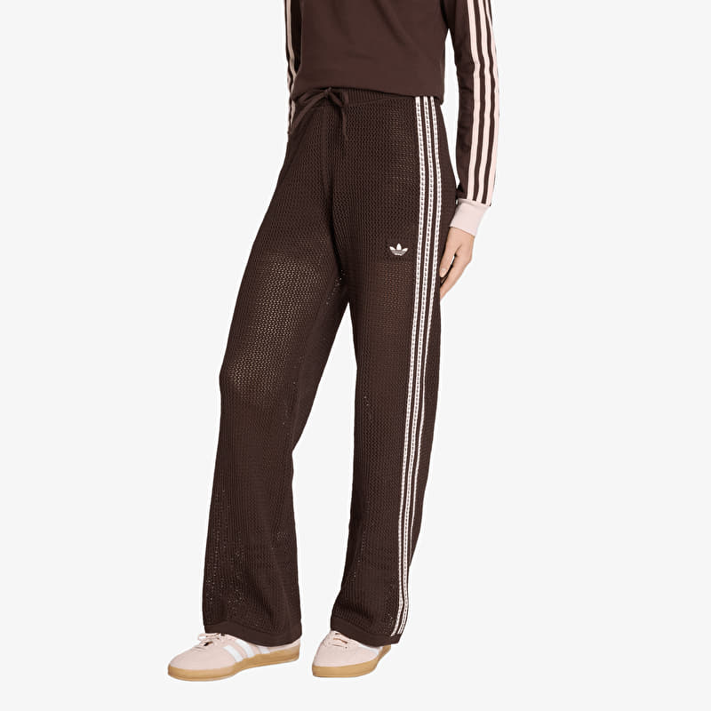 Joggebukser adidas Knitted Crochet Firebird Tracksuit Bottoms Aurora Coffee