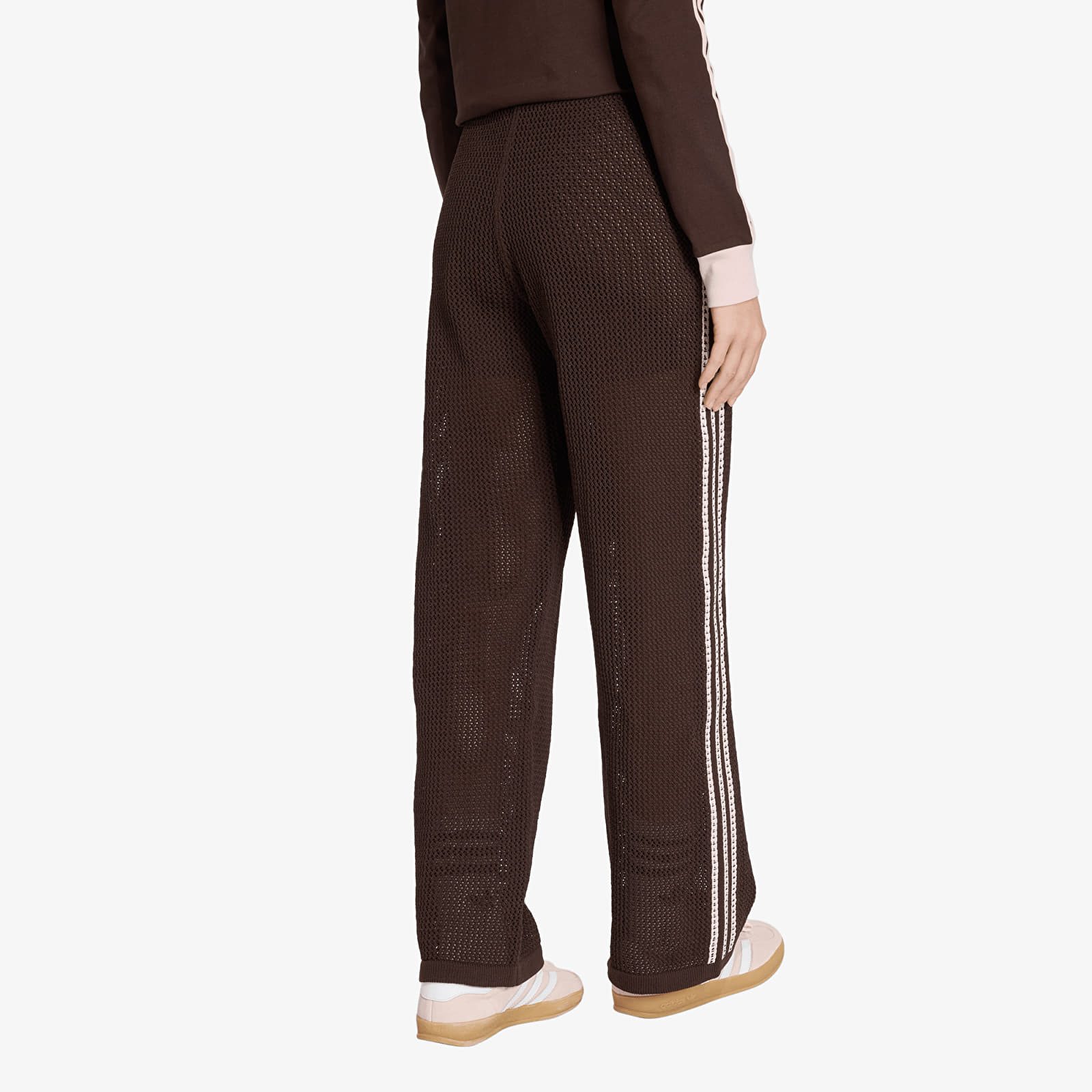 Jogger Pants adidas Knitted Crochet Firebird Tracksuit Bottoms Aurora Coffee