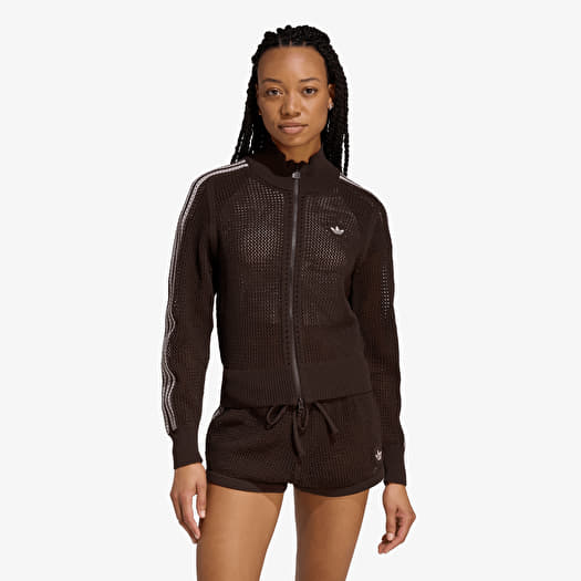 Sweatshirt adidas Knitted Crochet Firebird Track Top Aurora Coffee