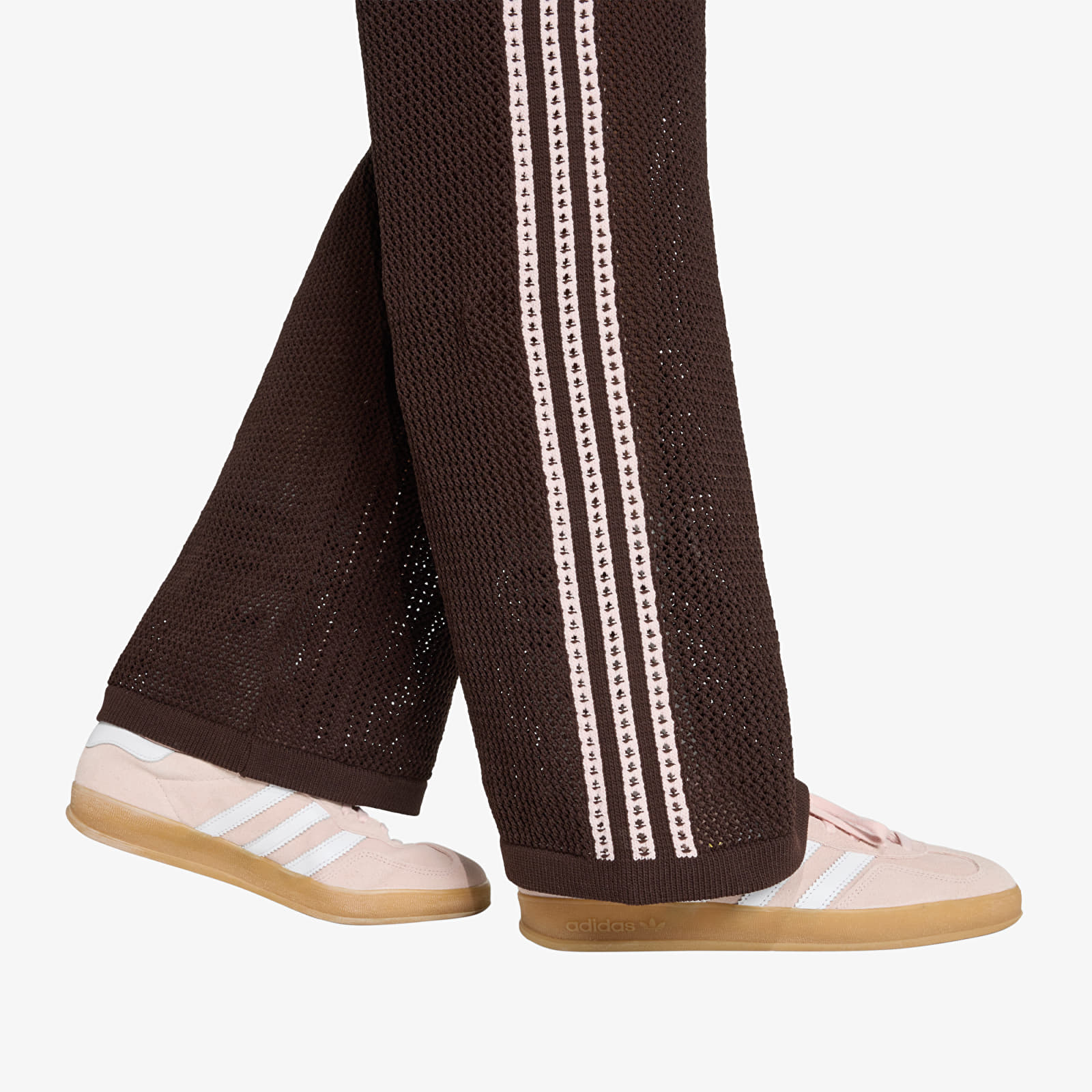 Jogger Pants adidas Knitted Crochet Firebird Tracksuit Bottoms Aurora Coffee