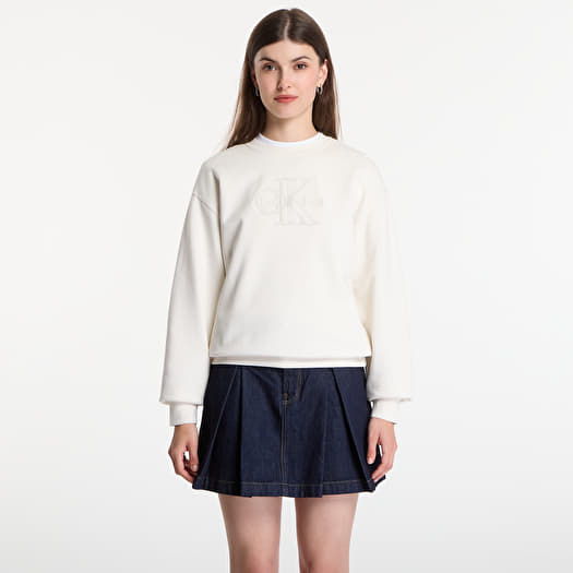 Sweatshirt Calvin Klein Jeans Ls Baby Terry Seasonal Monologo Hoodie Tofu