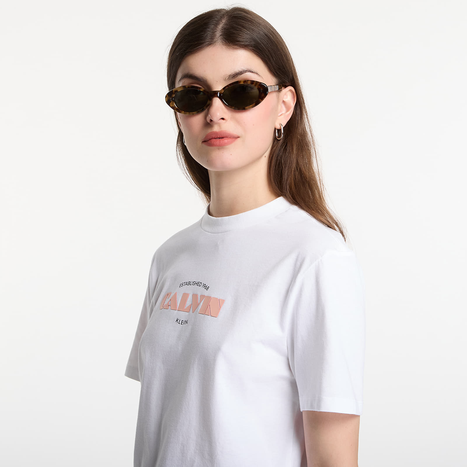 Жіночі футболки Calvin Klein Jeans Ss Classic Resort Calvin Logo Tee Bright White