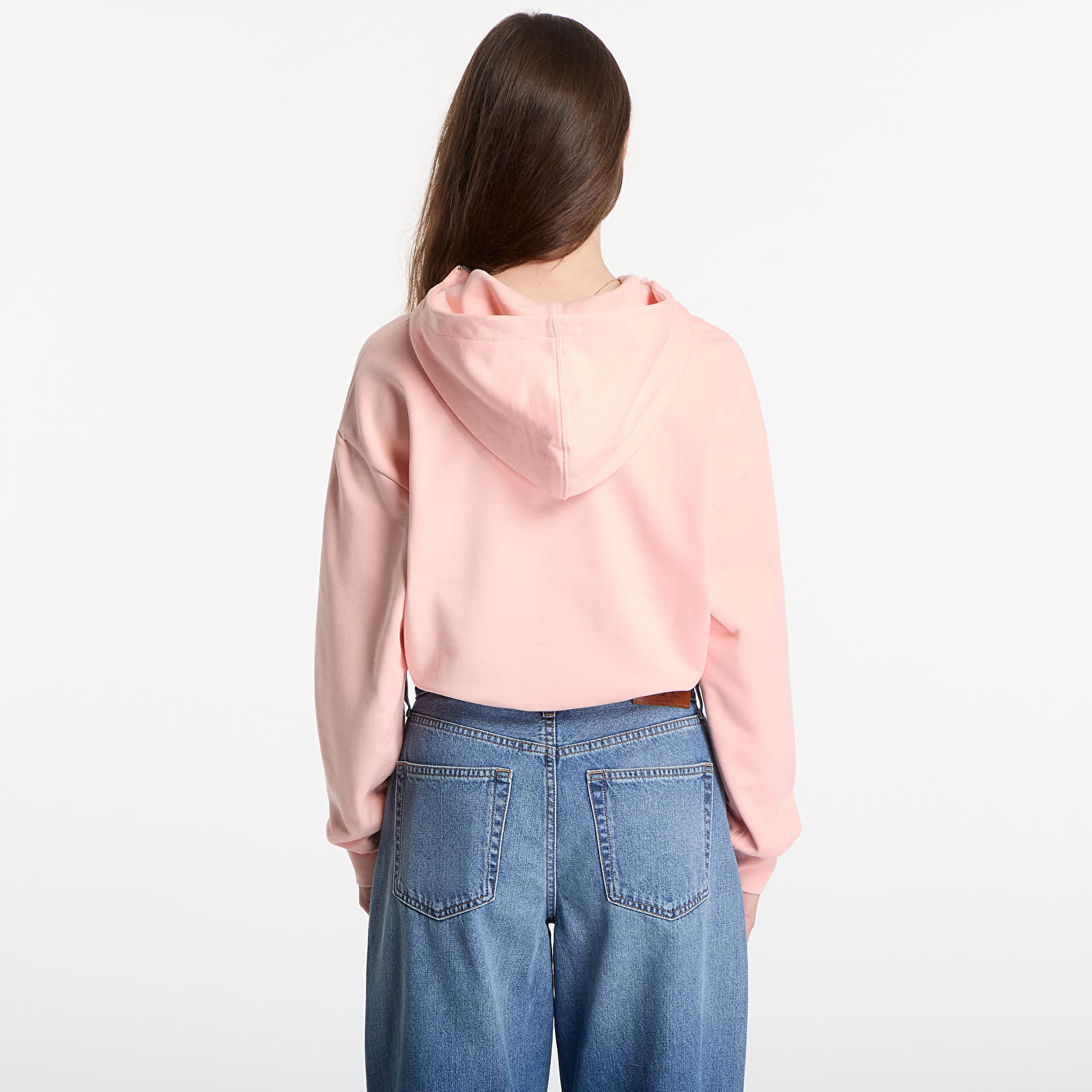 Women's hoodies Calvin Klein Jeans Ls Monologo Terry Cropped Tie Hoodie Peachy Day