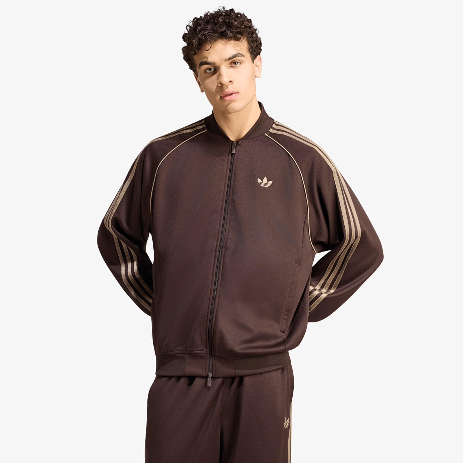Sweatjacken und Sweatshirts adidas Sst Tt Aurora Coffee