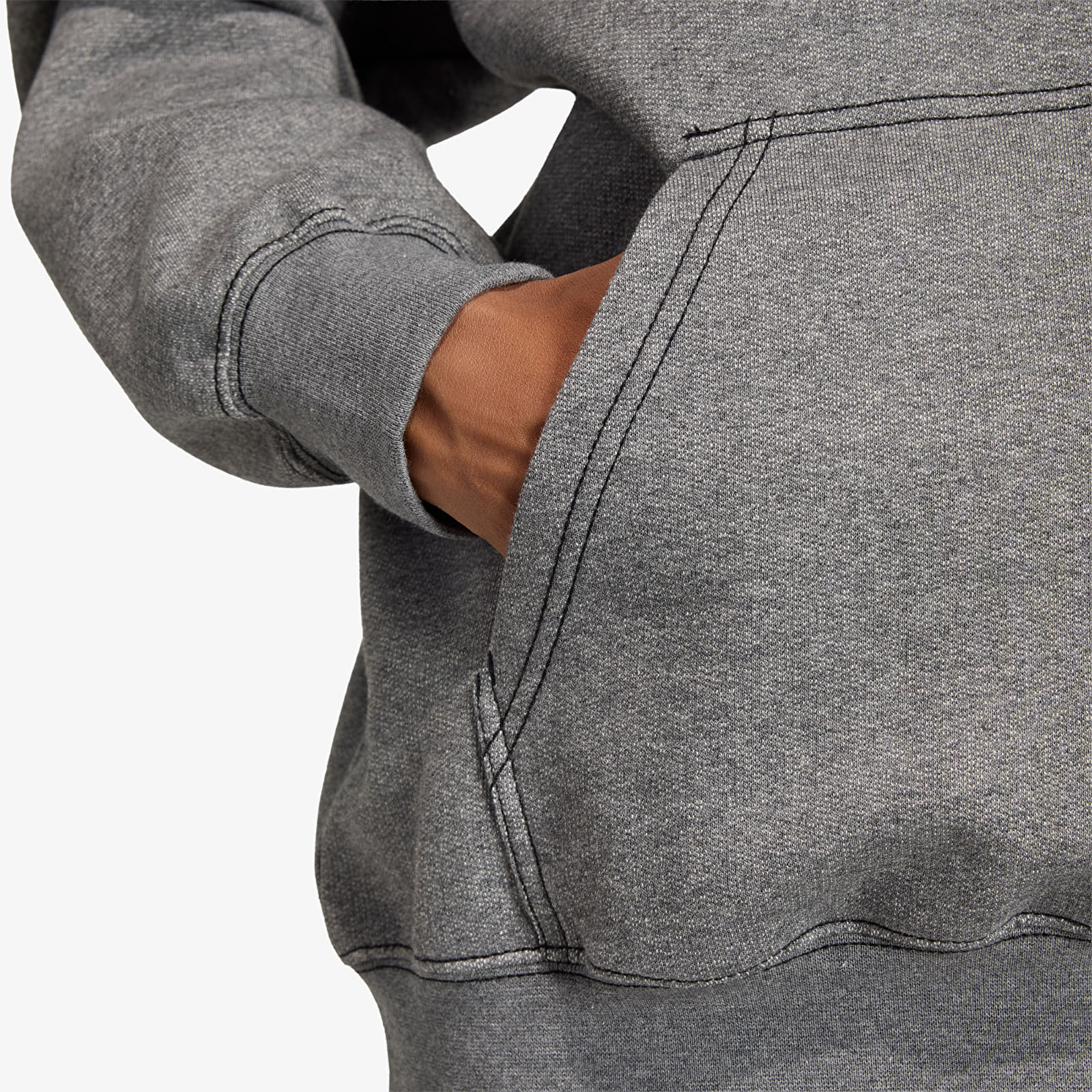 Mikiny adidas Ess Loose Hd Grey Four Mel