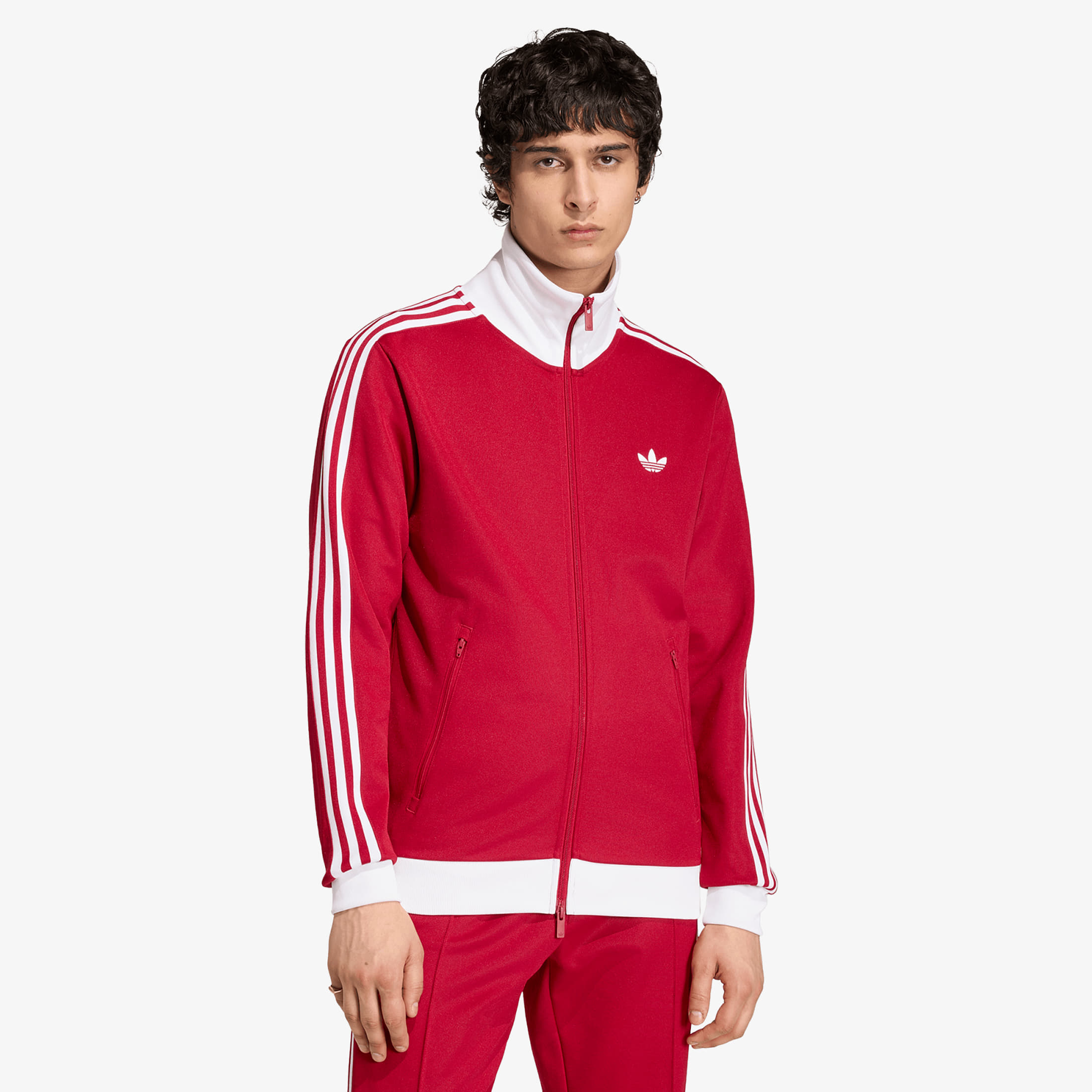 Суитшърт adidas Beckenbauer Tt Team Victory Red/ White L