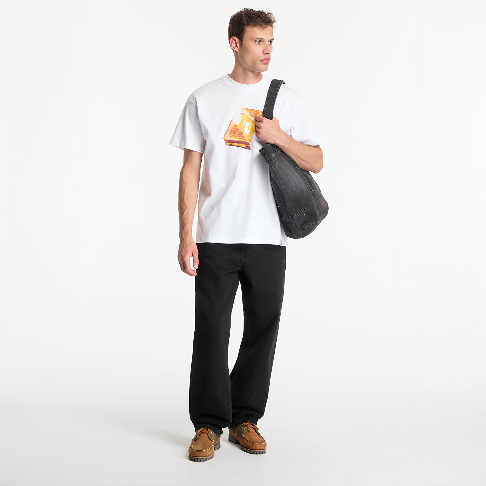 T-skjorter for menn Carhartt WIP S/S Cheese Toast T-Shirt UNISEX White