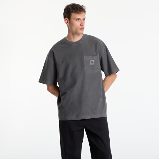 T-shirt Carhartt WIP S/S Loose Pocket T-Shirt UNISEX Black Garment Dyed