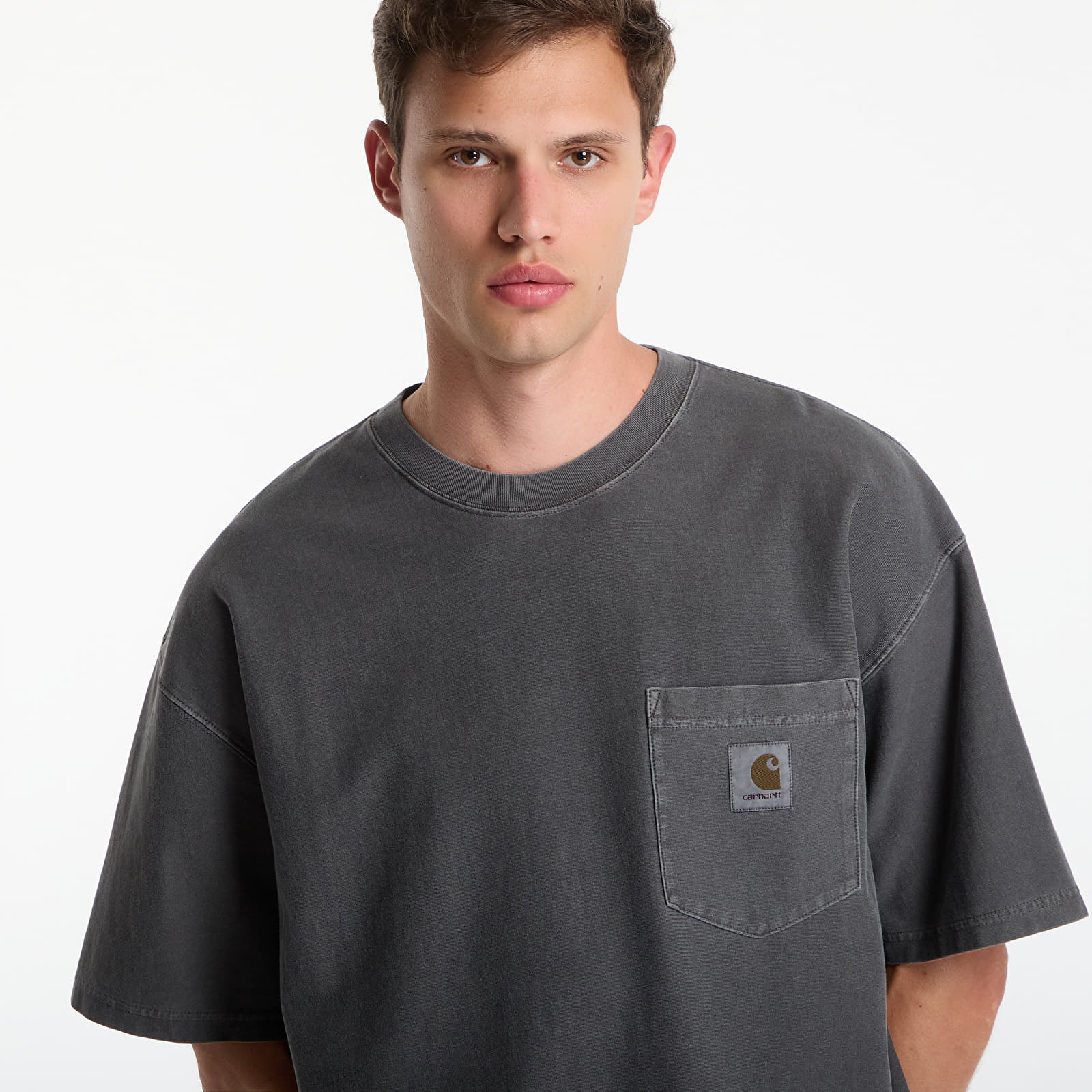 Camisetas de hombre Carhartt WIP S/S Loose Pocket T-Shirt UNISEX Black Garment Dyed
