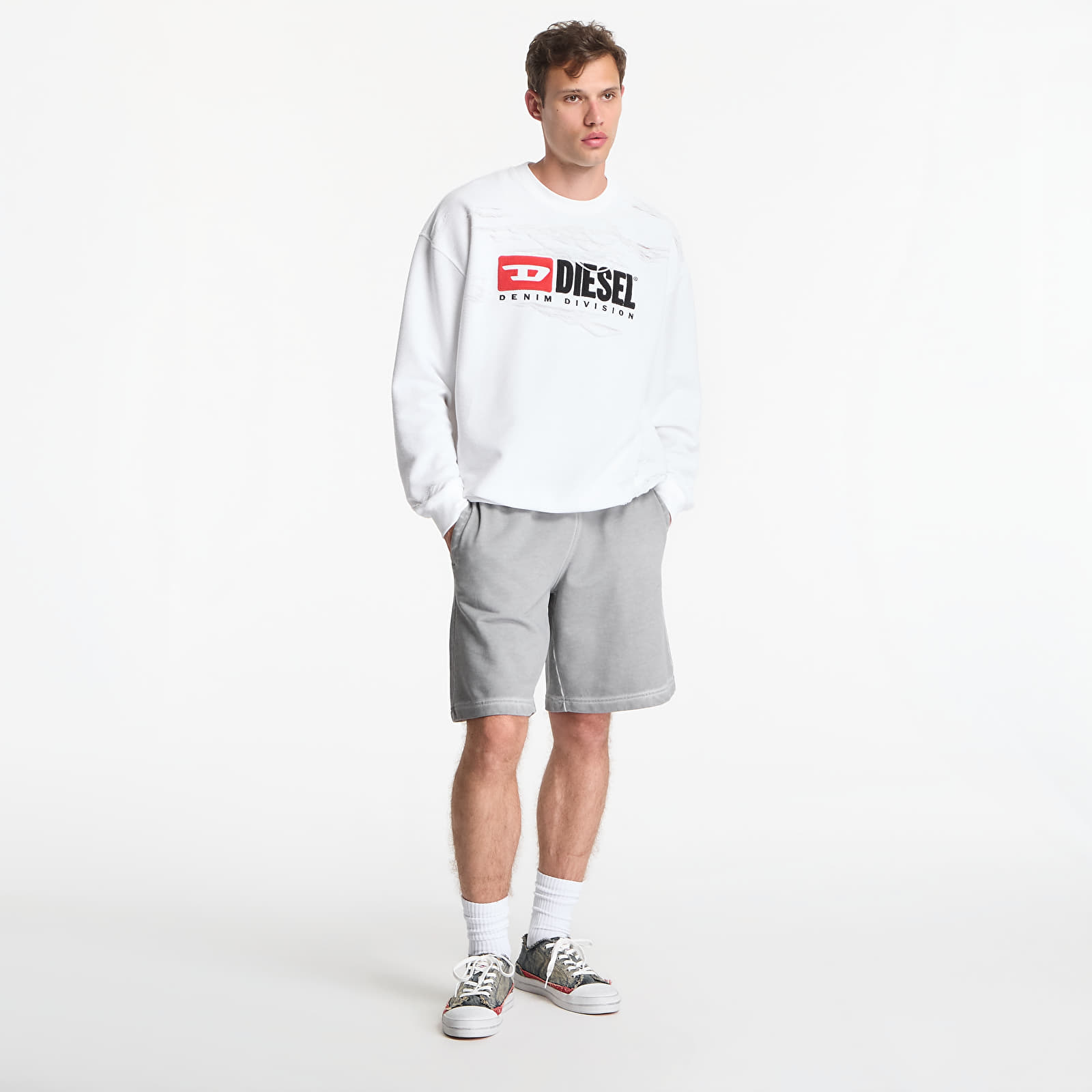 Men's hoodies Diesel S-Boxt-V1 Sweatshirt White