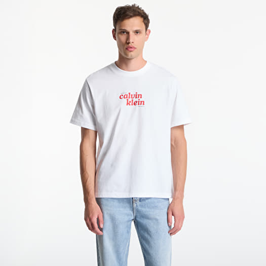 T-shirt Calvin Klein Jeans Ss 20S Calvin Klein Trvl Font Graphic Tee Bright White