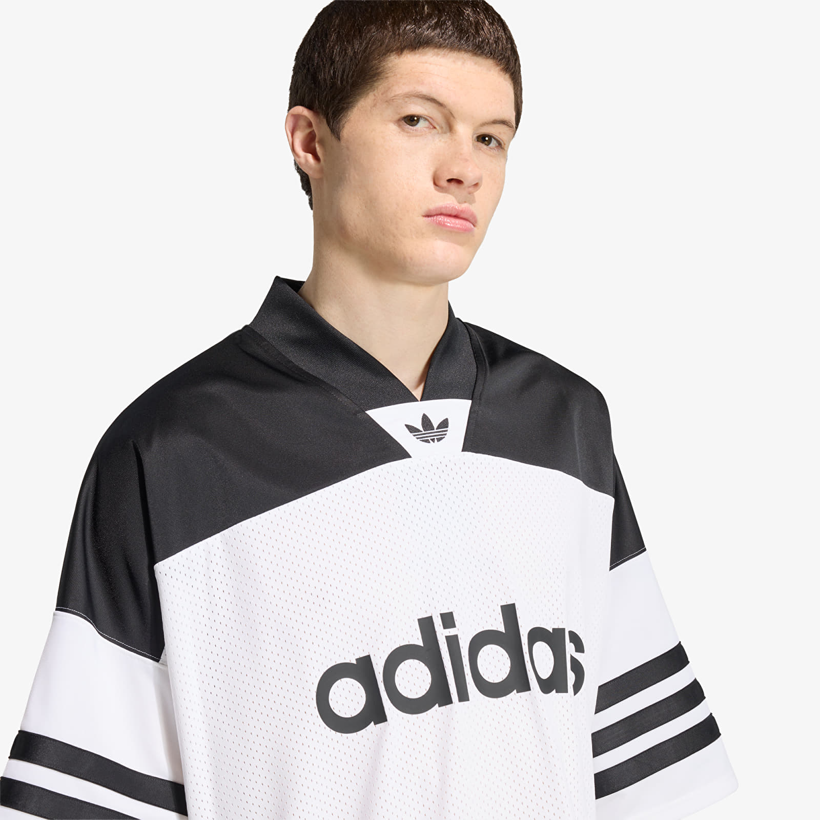 Jerseys adidas Adicolor Oversized American Football Jersey White/ Black