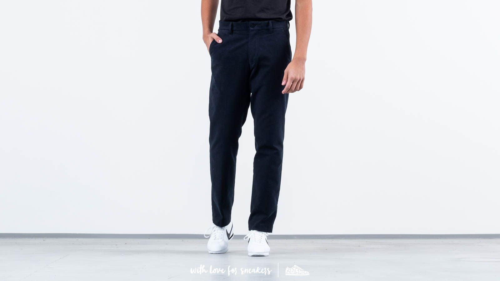 Pants Norse Projects Haga Brushed Moleskin Dark Navy