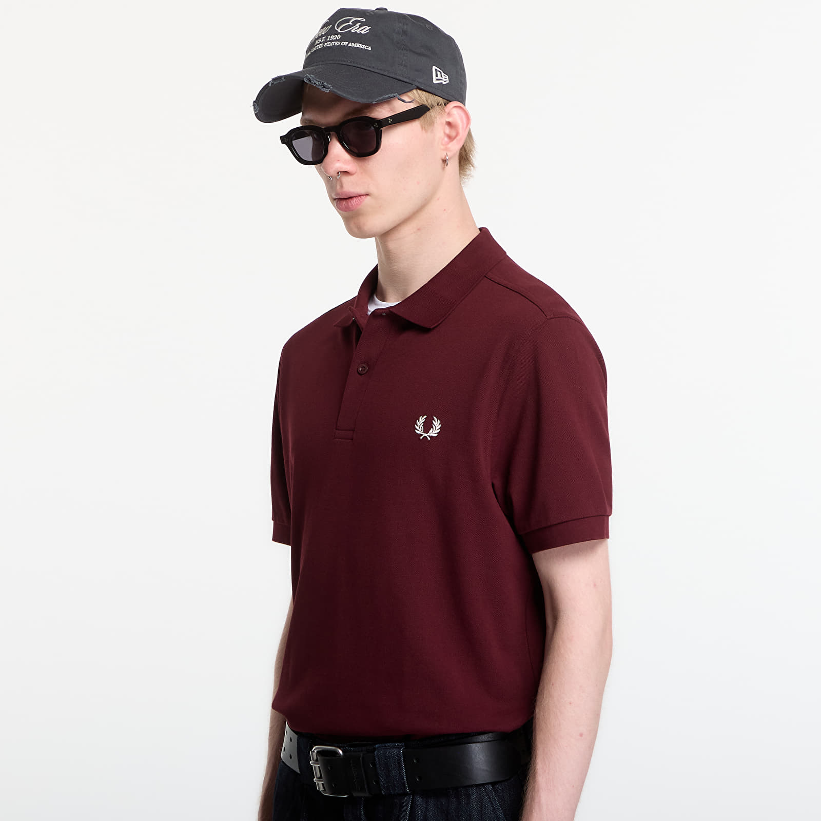 Tričká Fred Perry The Fred Perry Shirt Oxblood