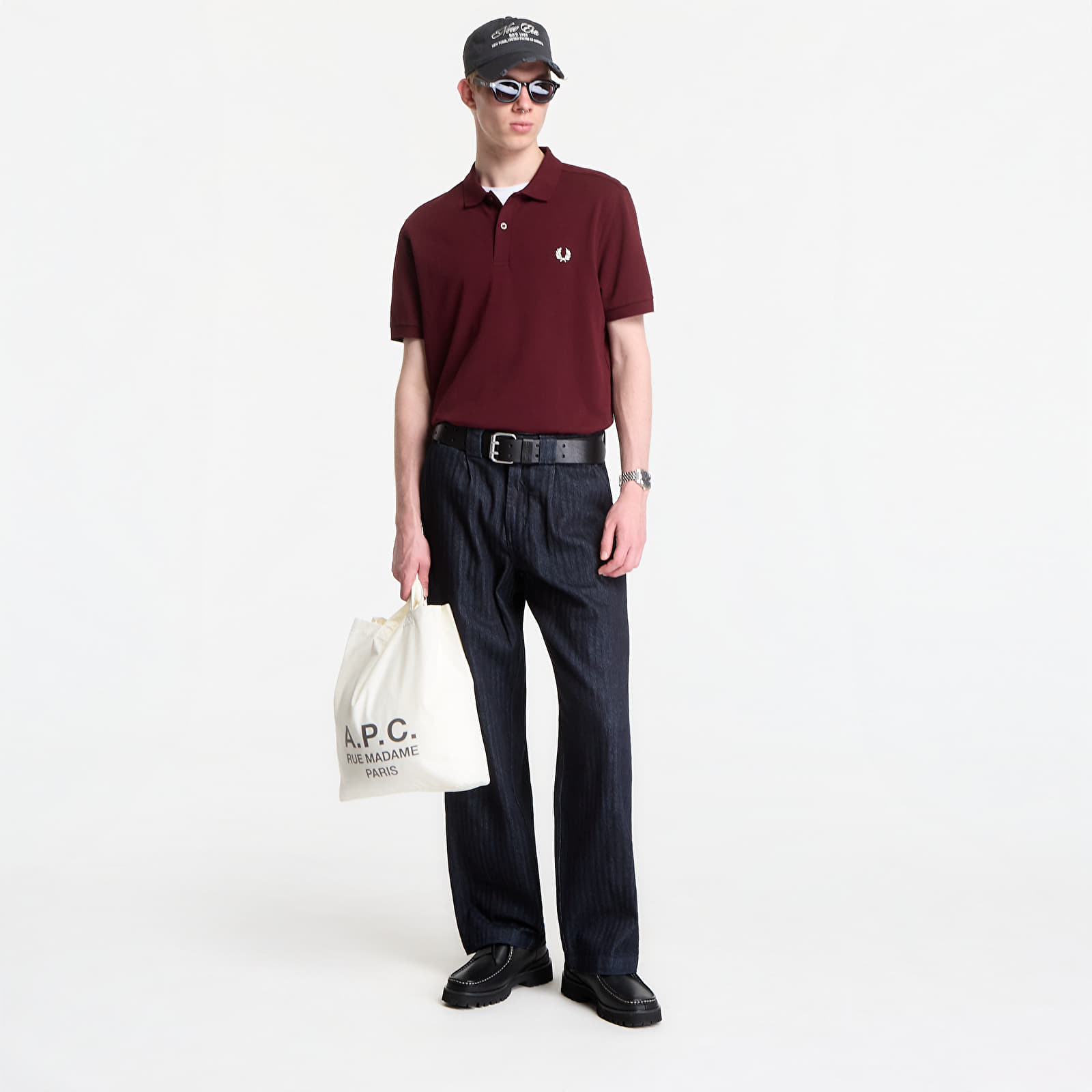 Tričká Fred Perry The Fred Perry Shirt Oxblood