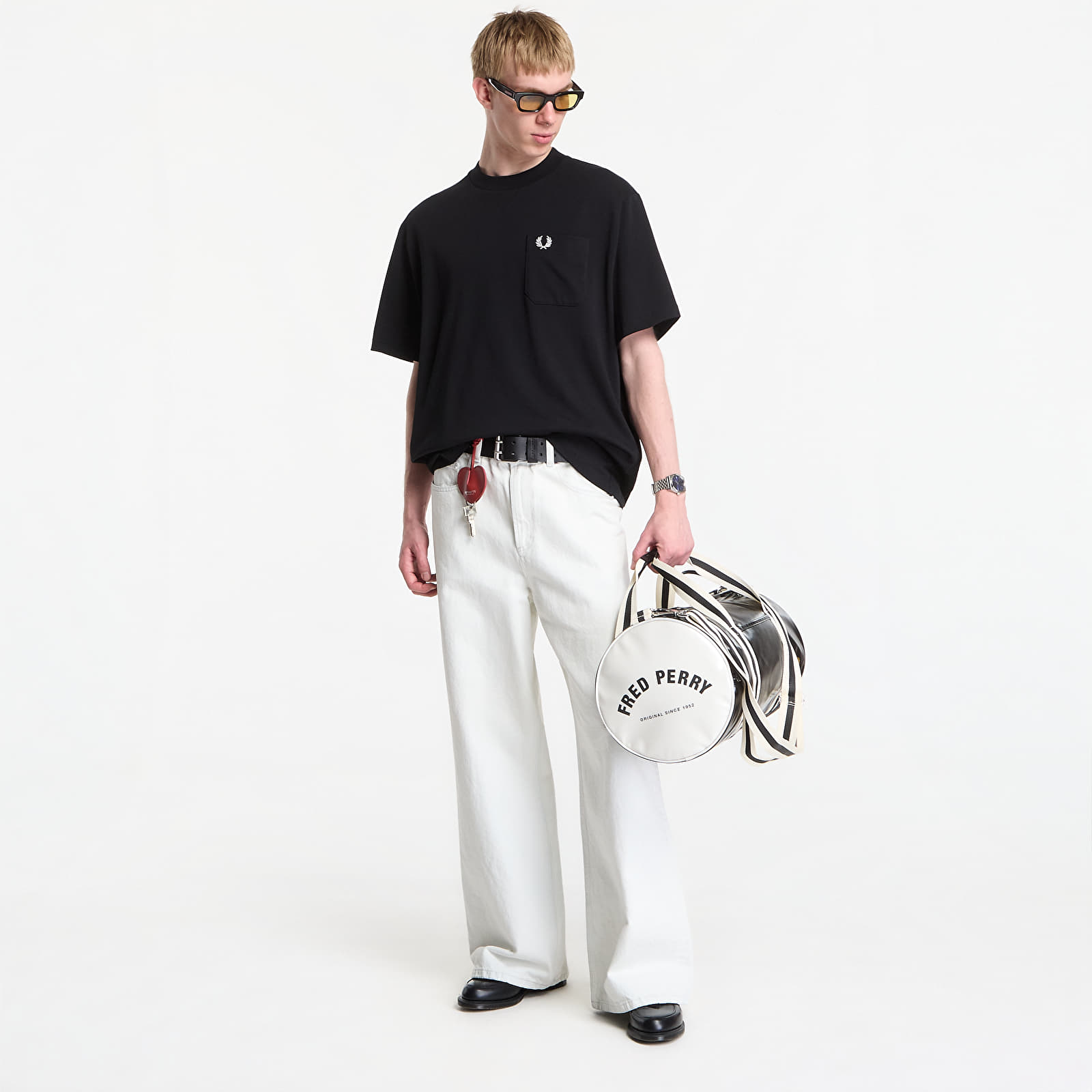 Moške majice  Fred Perry Pocket Detail T-Shirt Black