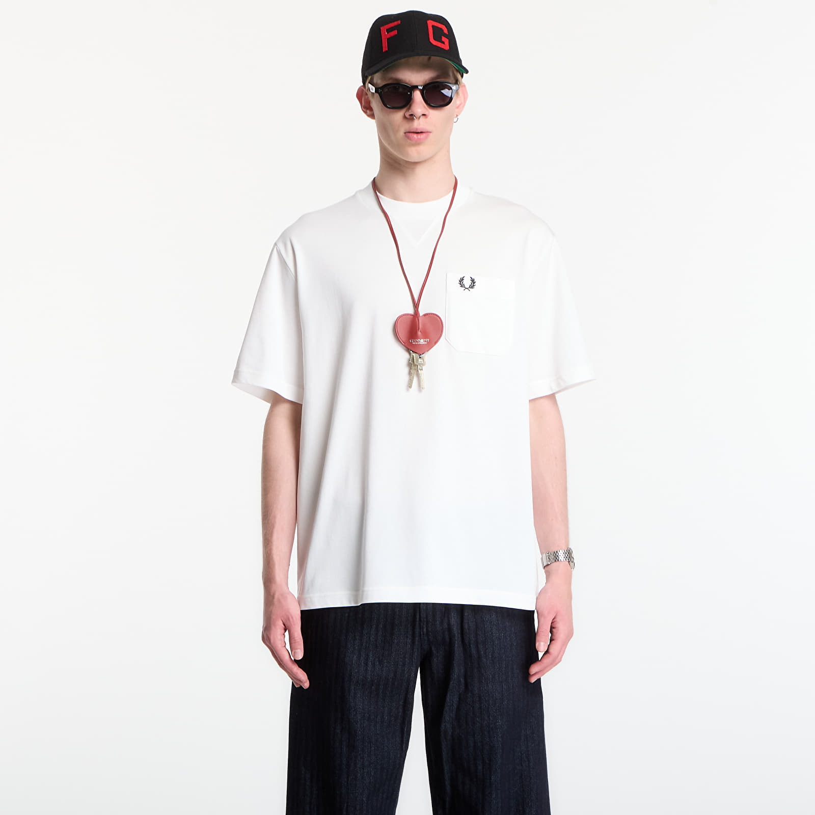 T-shirts Fred Perry Pocket Detail T-Shirt White