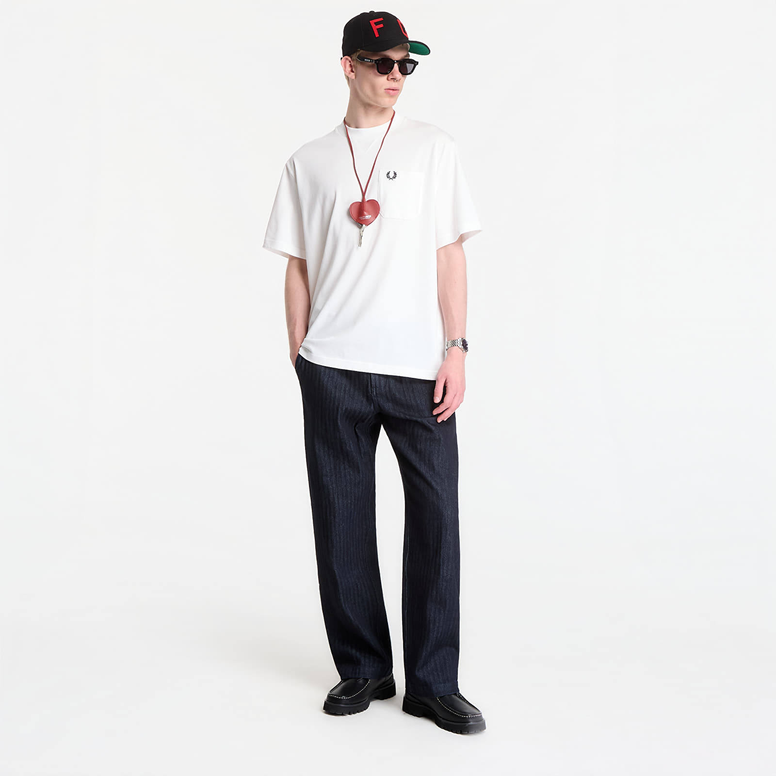 T-shirts Fred Perry Pocket Detail T-Shirt White