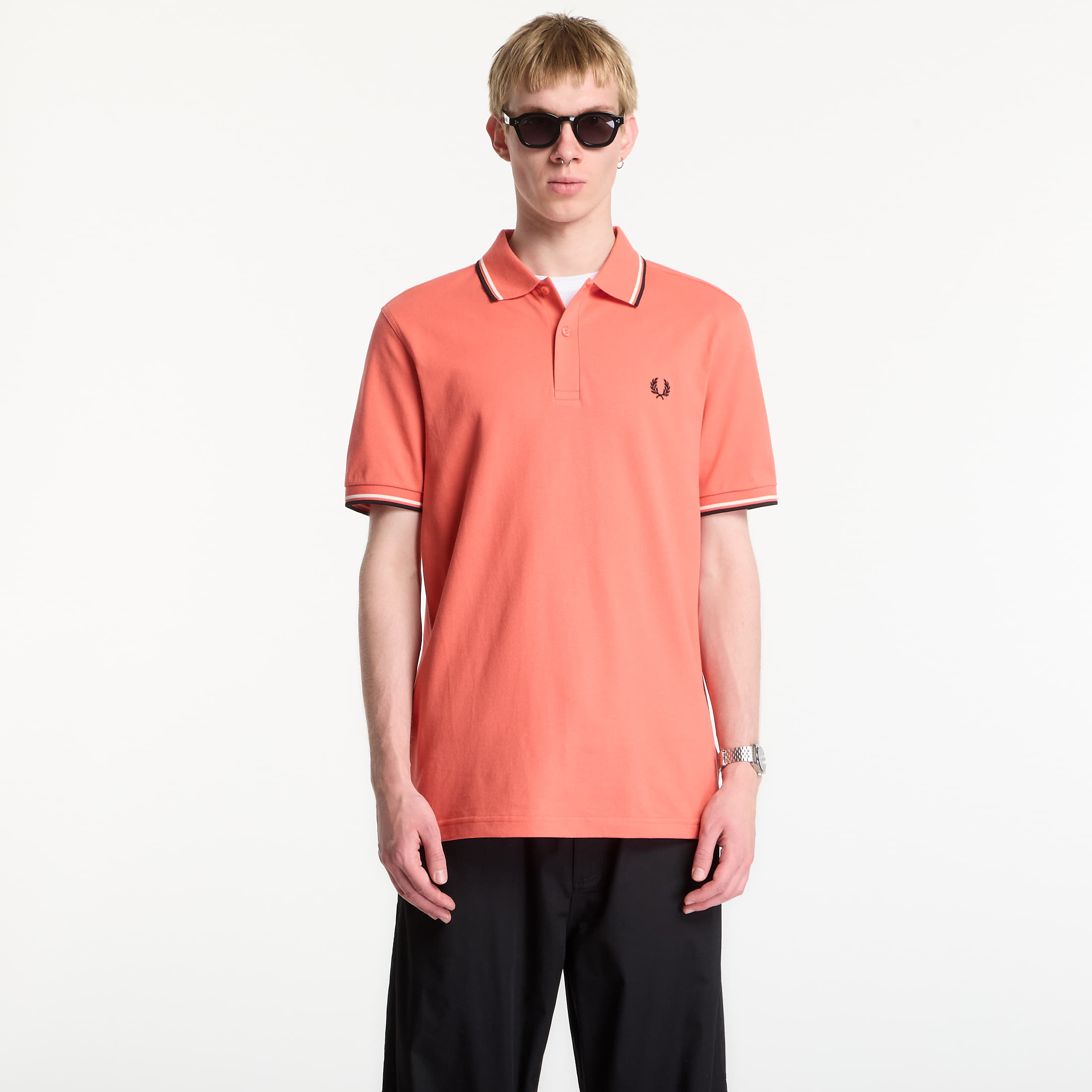 aglietta Fred Perry Twin Tipped Fred Perry Shirt Pink