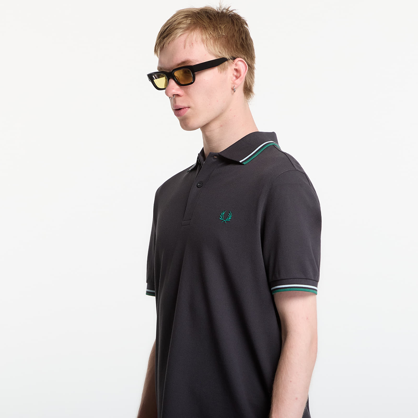 Camisetas Fred Perry Twin Tipped Fred Perry Shirt Anchor Grey