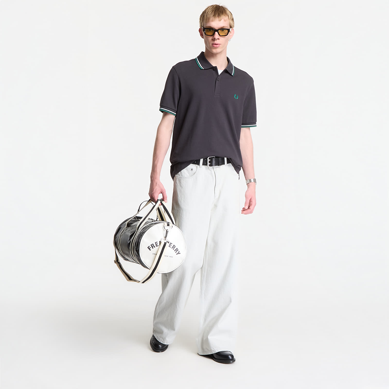 Camisetas Fred Perry Twin Tipped Fred Perry Shirt Anchor Grey