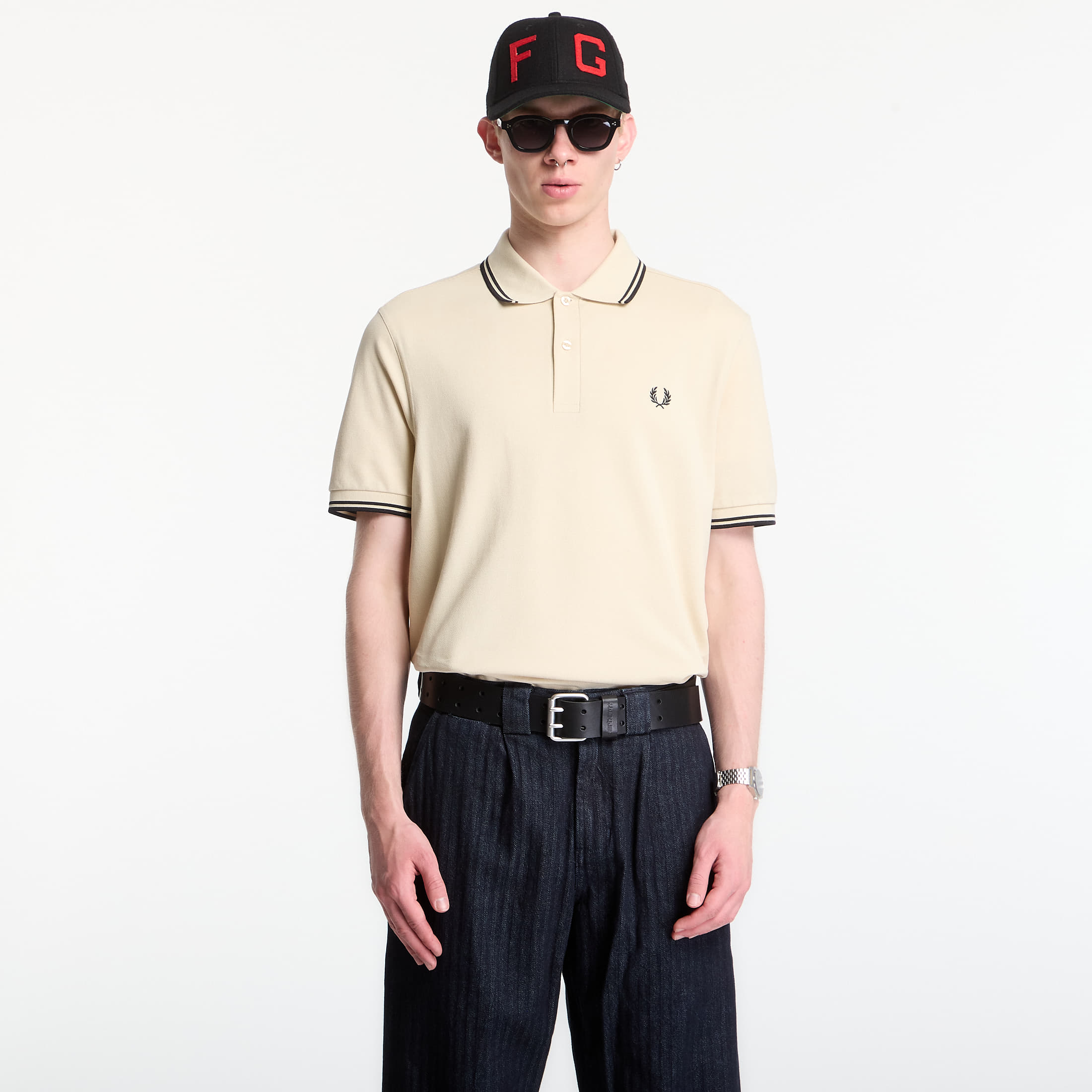 Magietta Fred Perry Twin Tipped Fred Perry Shirt Ecru