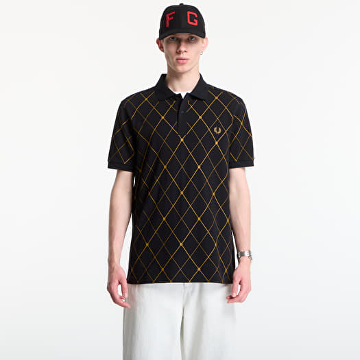 Футболка Fred Perry Argyle Print Fred Perry Shirt Black