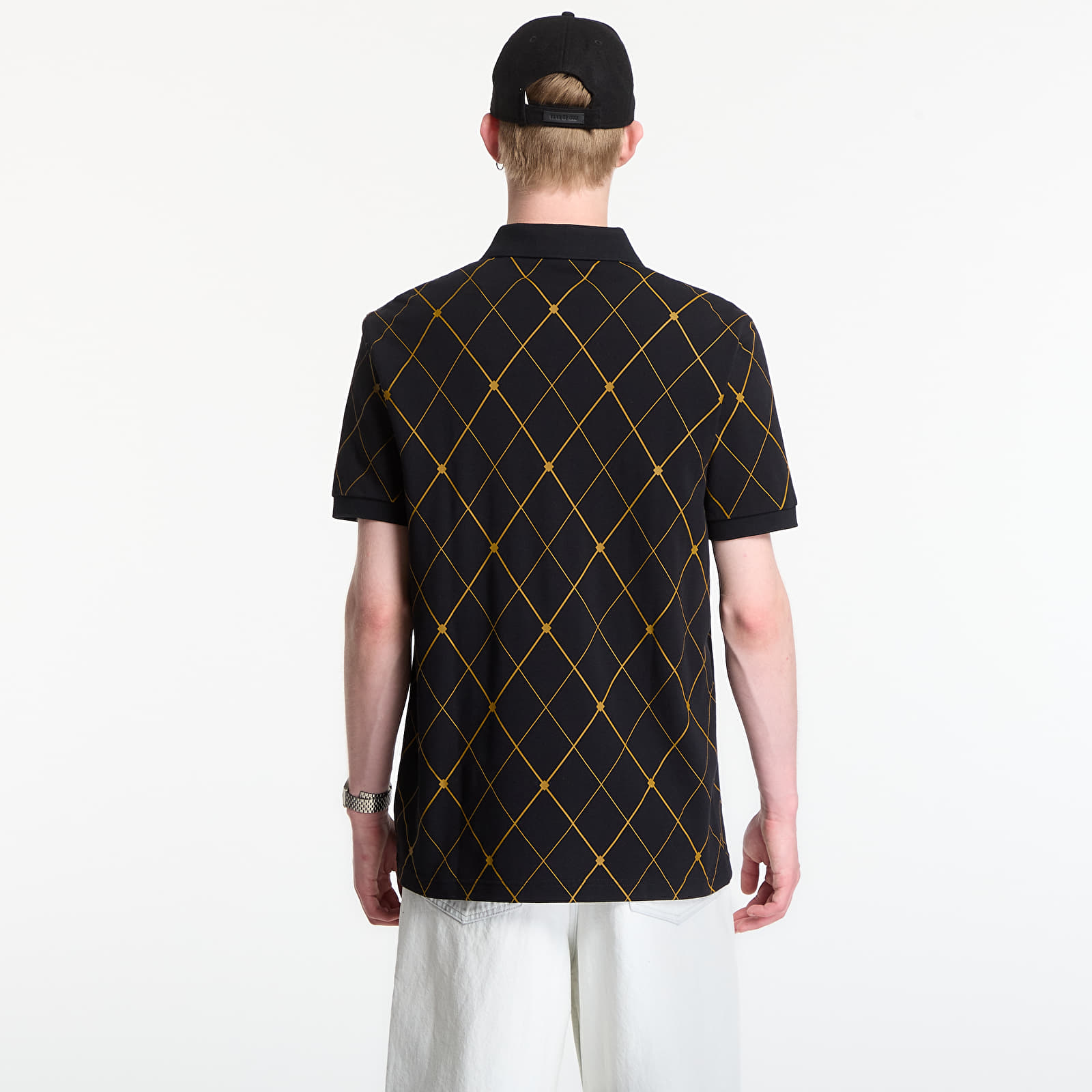 T-shirts Fred Perry Argyle Print Fred Perry Shirt Black