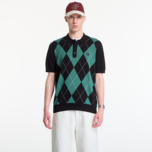 Футболка Fred Perry Argyle Knitted Shirt Black