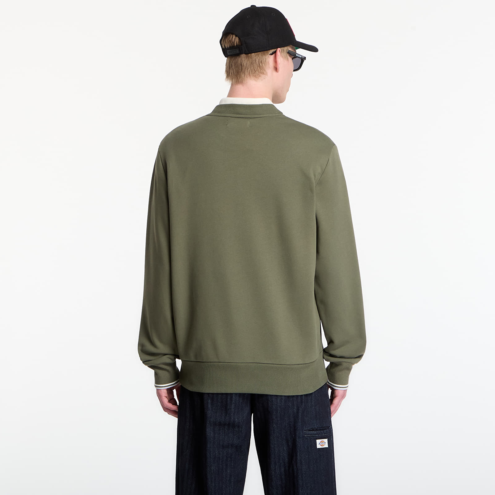 Moški hoodiji  Fred Perry Crew Neck Sweatshirt Green