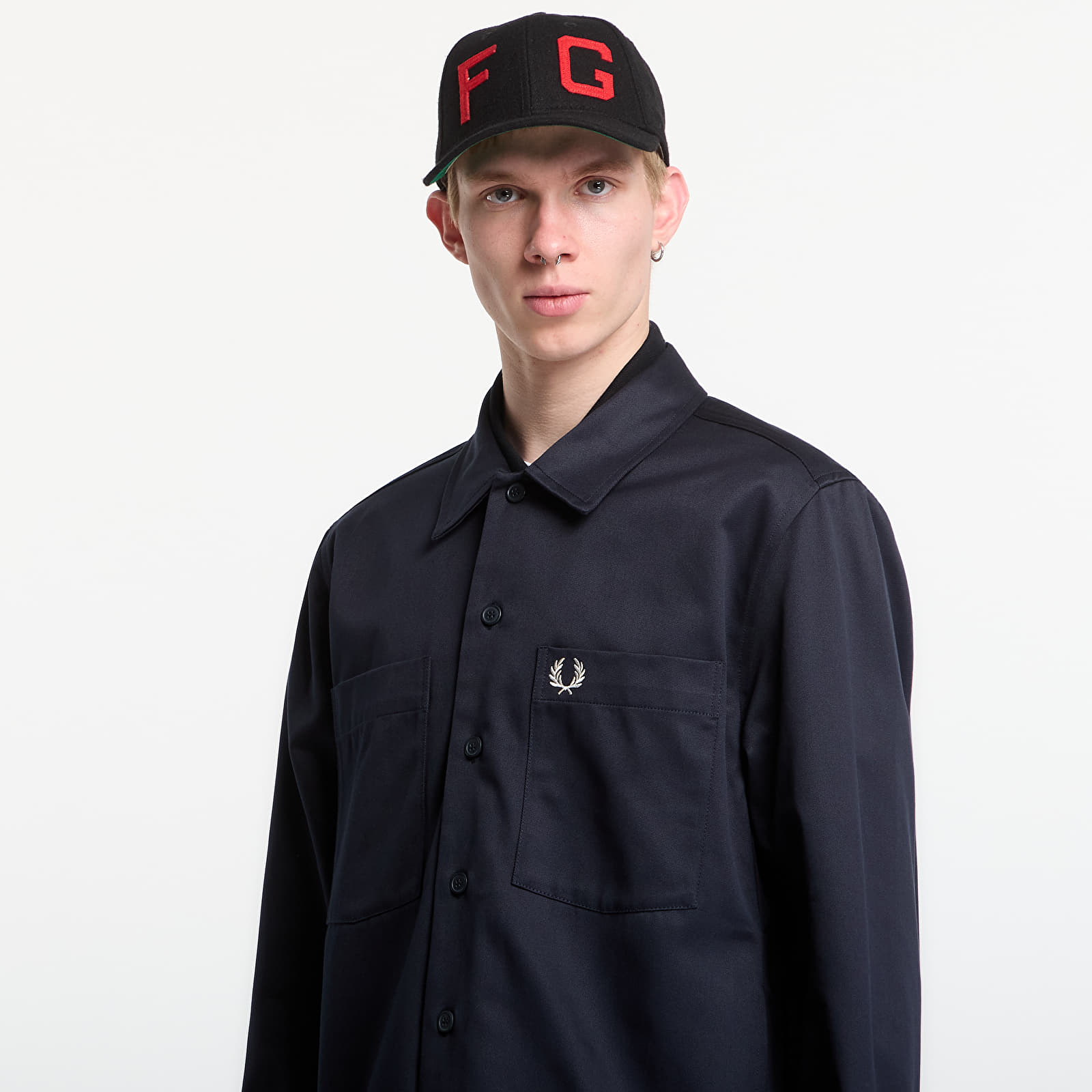 Overshirt Fred Perry Twill Overshirt Navy